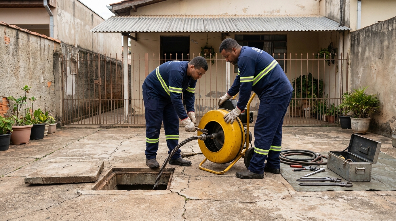 Desentupimento de esgoto em Campina Grande‑PB