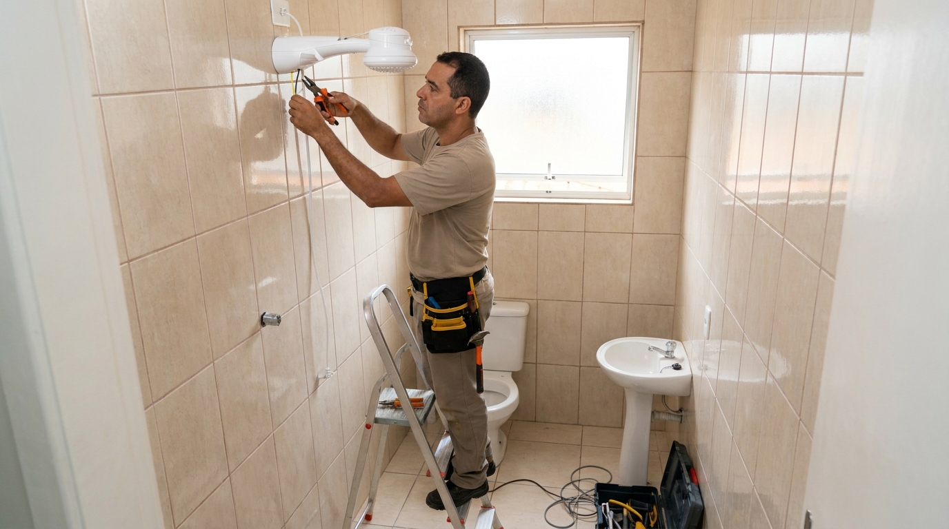 Instalação de chuveiro elétrico em Campina Grande‑PB