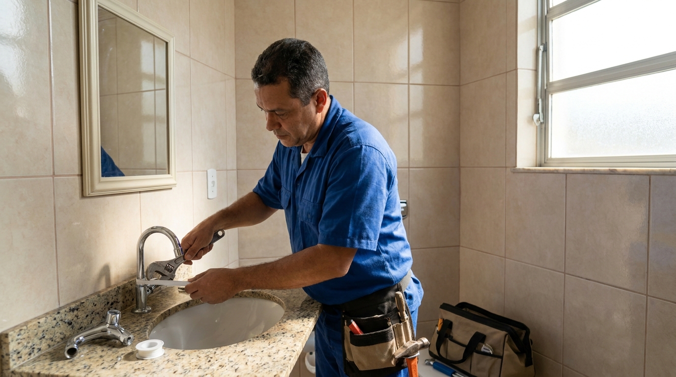 Instalação de torneira de banheiro em Campina Grande‑PB