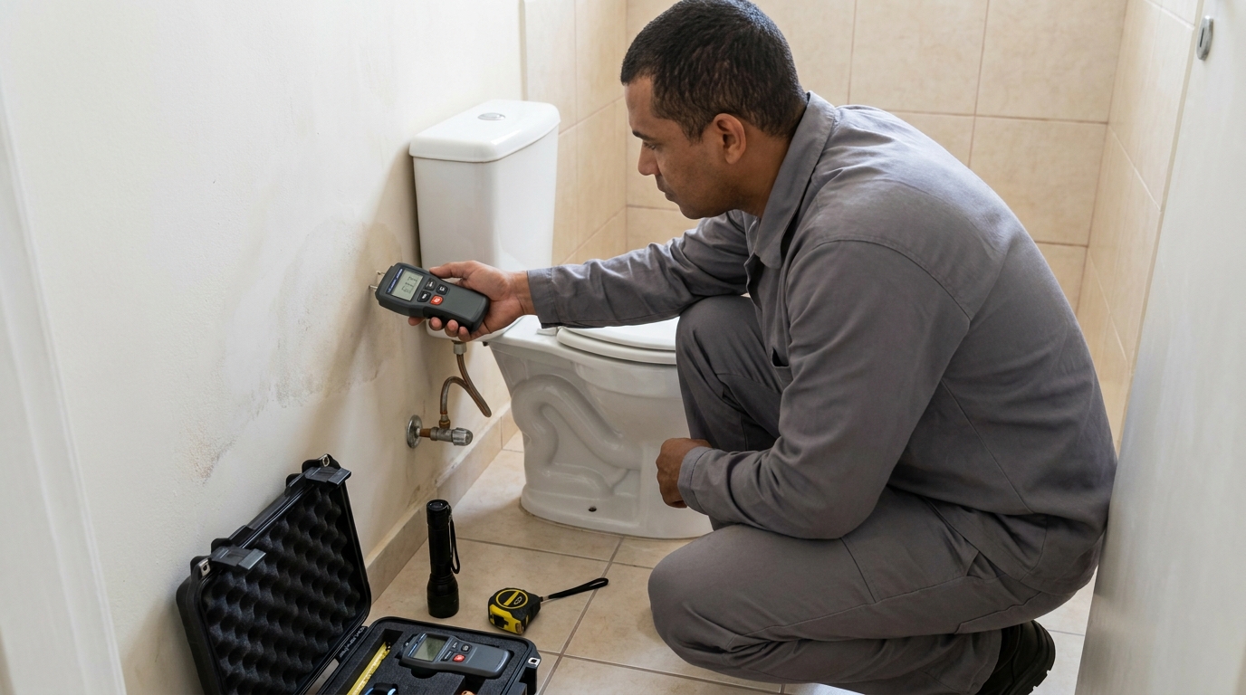 Técnico de caça vazamento em residência em Campina Grande‑PB